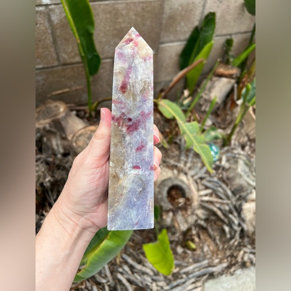 Unicorn Stone Tower with Smokey Quartz and Pink Tourmaline - Picture 7 of 11